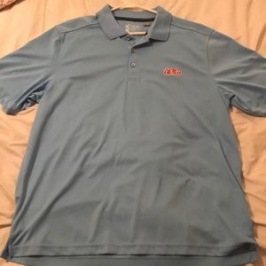 Ole Miss powder blue polo shirt